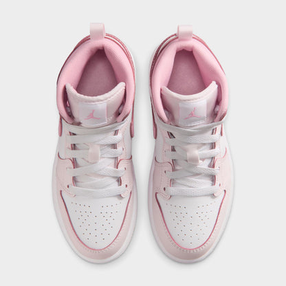 Jordan 1 Mid PS Pearl Pink / Medium Soft Pink - White