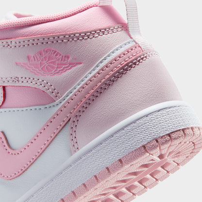 Jordan 1 Mid PS Pearl Pink / Medium Soft Pink - White
