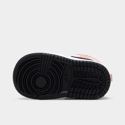 Jordan 1 Mid TD Blanc / Noir - Rose Rouille