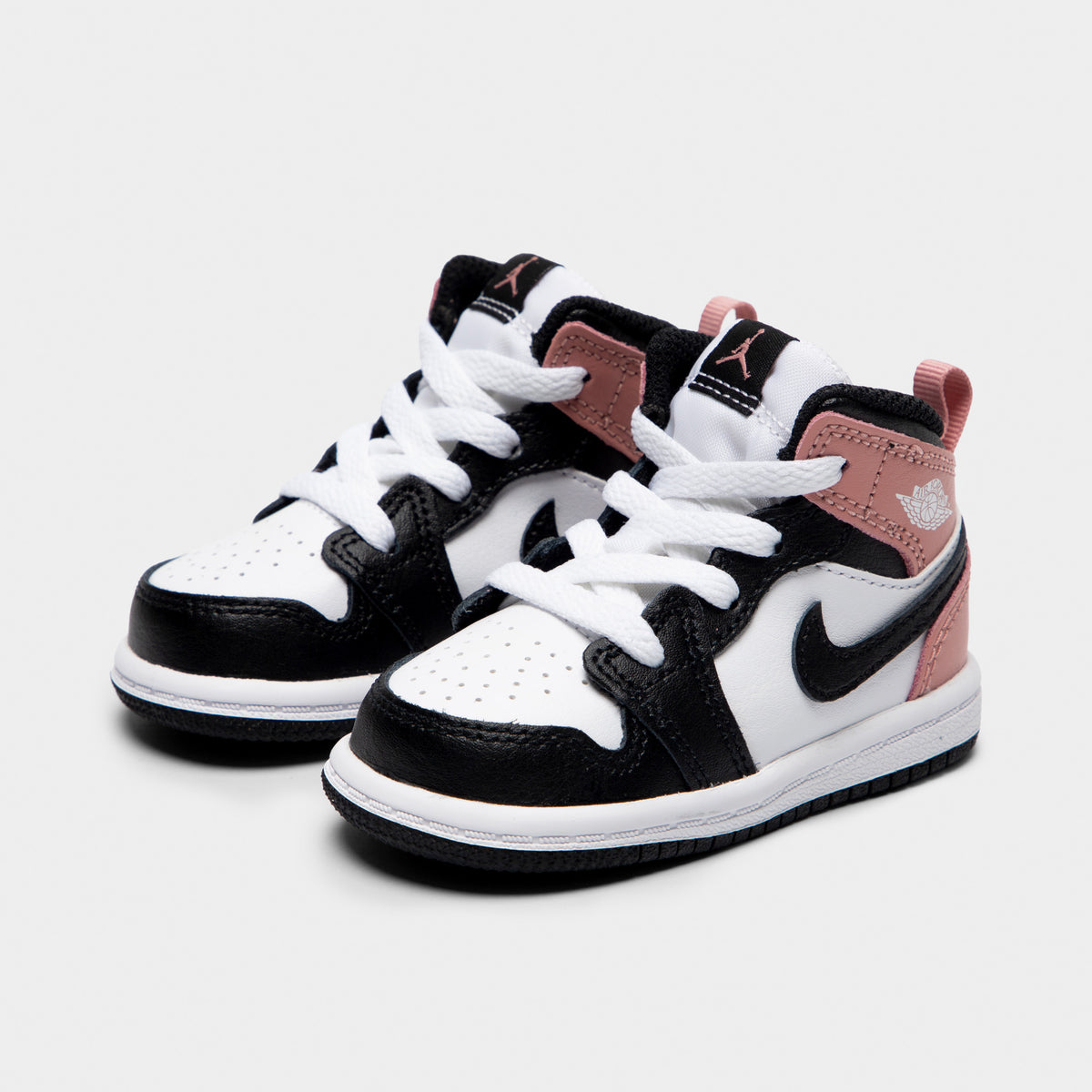 Jordan 1 Mid TD Blanc / Noir - Rose Rouille