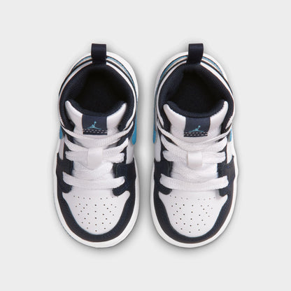 Jordan 1 Mid TD Obsidian / Dark Powder Blue - White