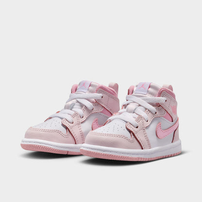 Jordan 1 Mid TD Pearl Pink / Medium Soft Pink - White