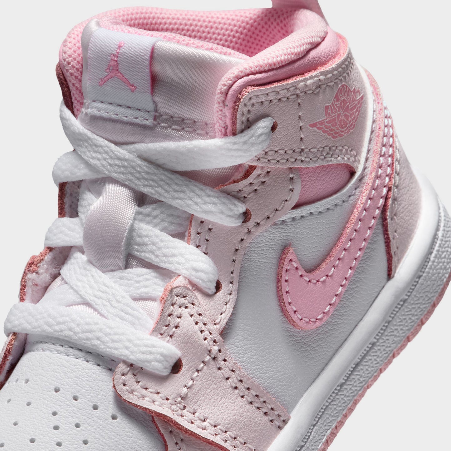 Jordan 1 Mid TD Pearl Pink / Medium Soft Pink - White