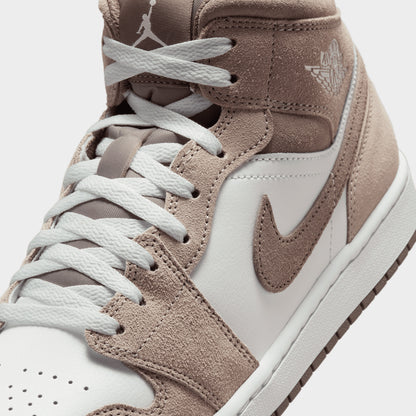 Jordan 1 Mid Enigma Stone / Olive Grey - Summit White