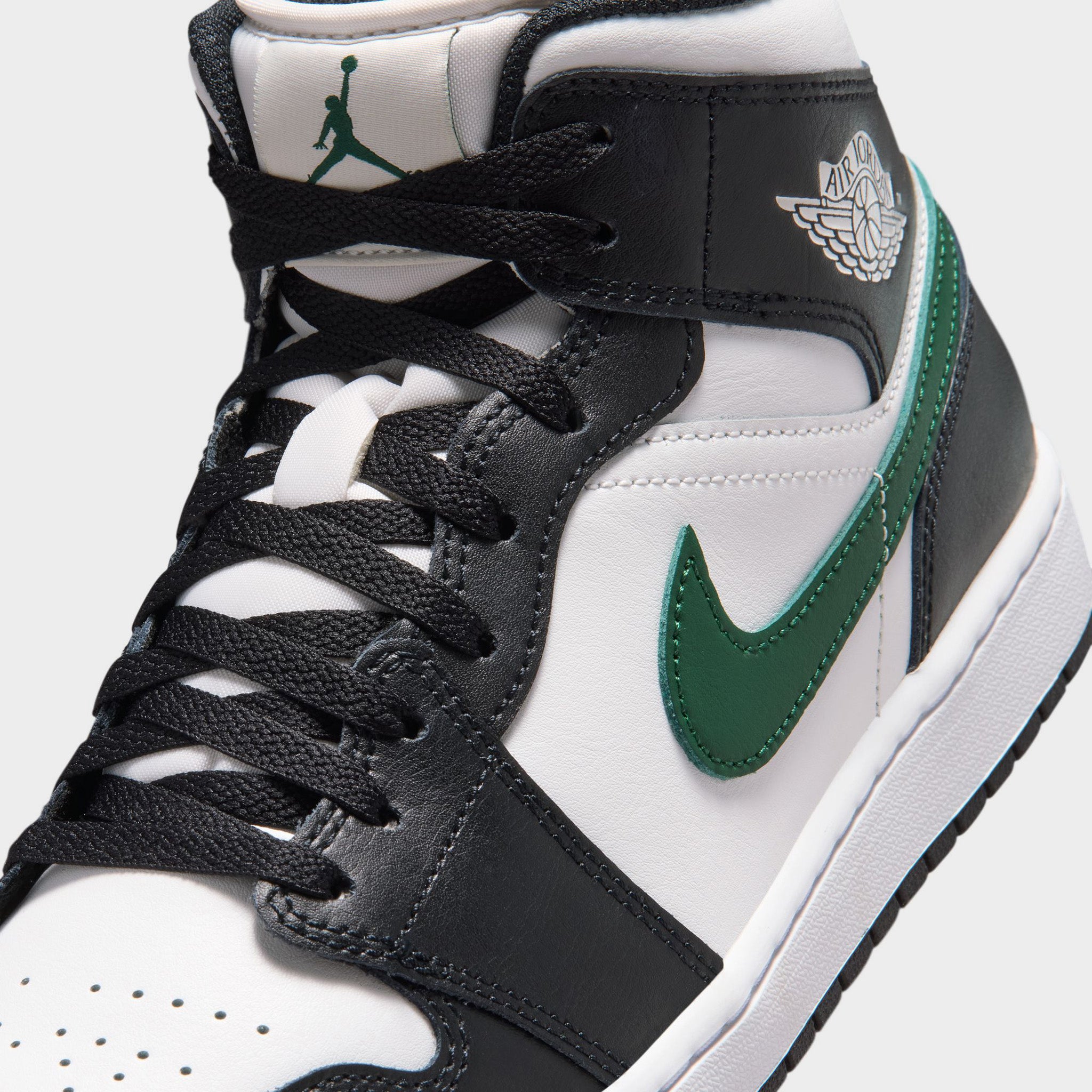 Jordan 1 Mid Black / Summit White - Gorge Green – JD Sports
