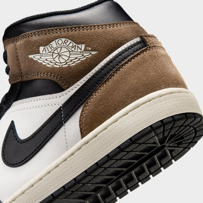 Jordan 1 Mid Noir / Phantom - Palomino