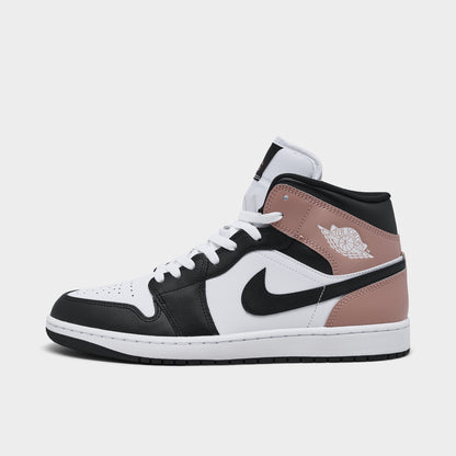 Jordan 1 Mid White / Black - Rust Pink