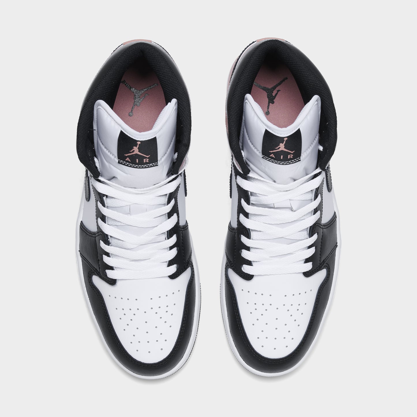 Jordan 1 Mid White / Black - Rust Pink