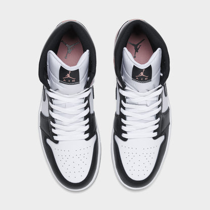 Jordan 1 Mid White / Black - Rust Pink