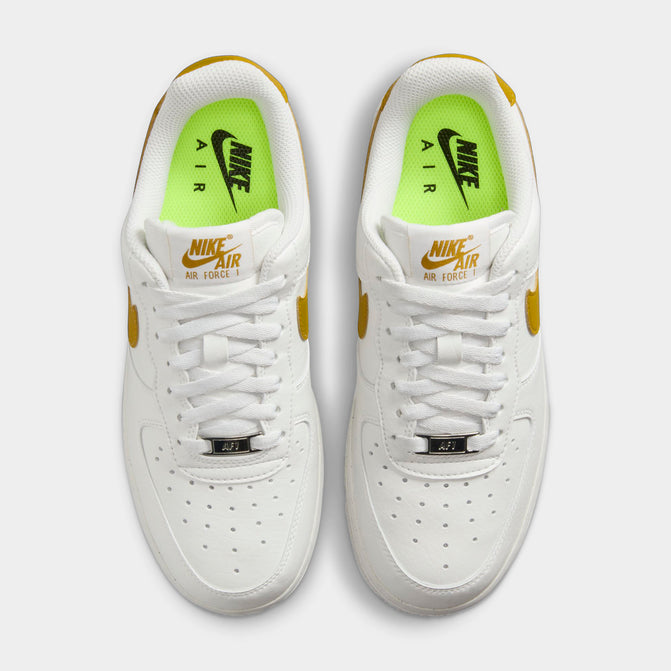 Nike Women's Air Force 1 '07 White/Metallic Silver-University Gold