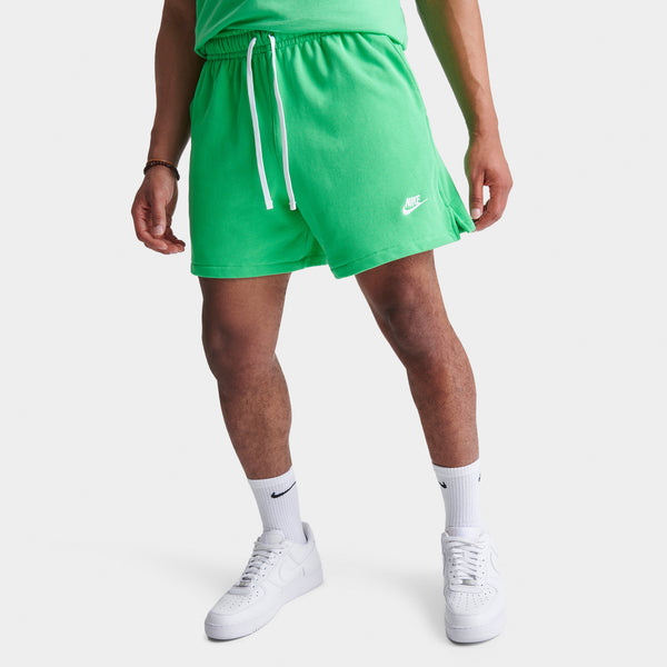 Nike Club French Terry Flow Shorts Spring Green White White