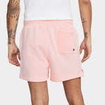 Nike Club Fleece French Terry Flow Shorts Pink Bloom White White JD Sports