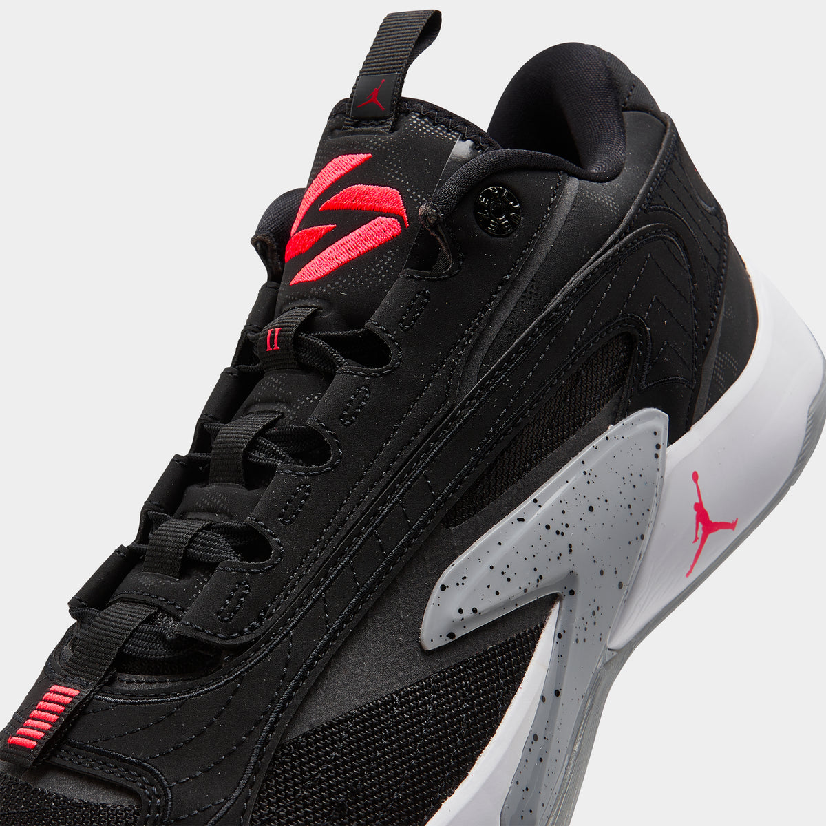 Jordan Luka 2 Black / Bright Crimson - Wolf Grey | JD Sports