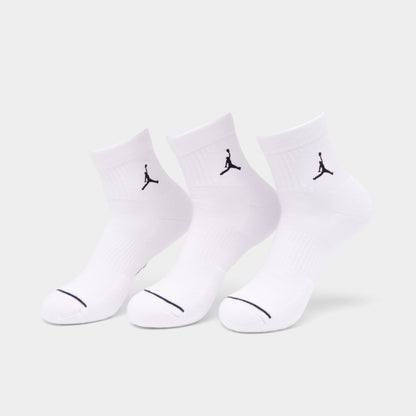 Jordan Everyday Ankle Socks (3 Pack) White / Black