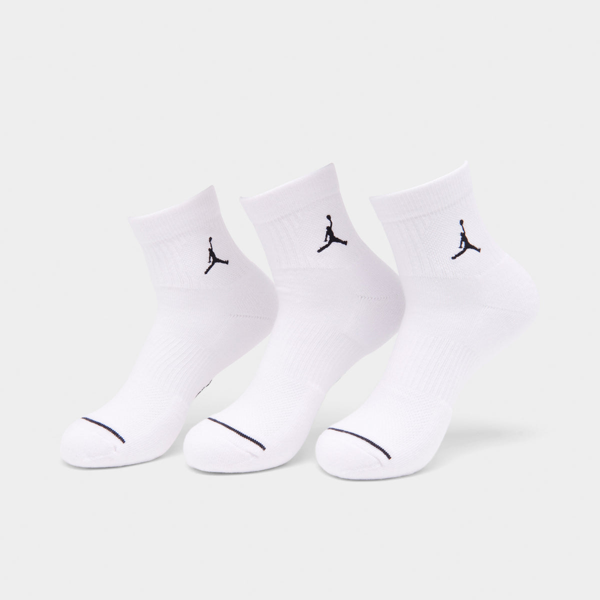 Jordan Everyday Ankle Socks (3 Pack) White / Black | JD Sports