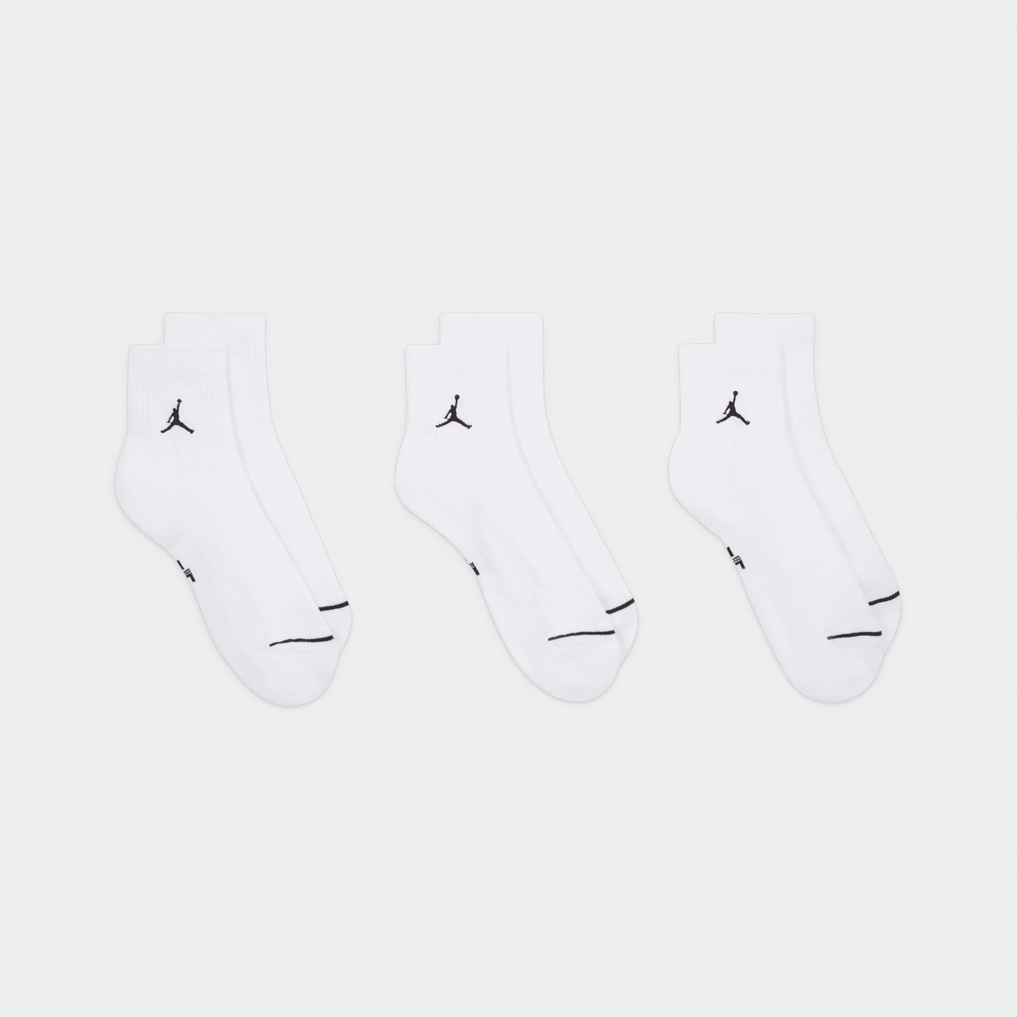 Jordan Everyday Ankle Socks (3 Pack) White / Black