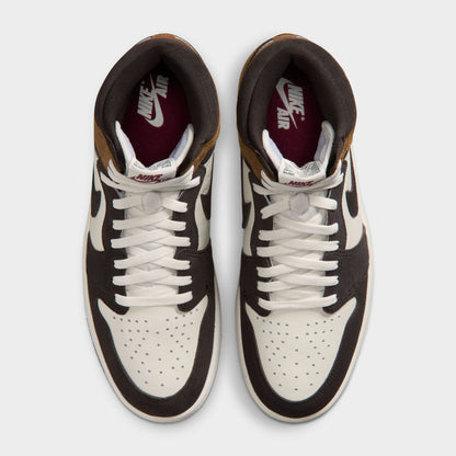 Jordan 1 Retro High OG Brun foncé / Rouge équipe - Beige clair britannique