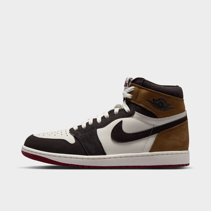 Jordan 1 Retro High OG Brun foncé / Rouge équipe - Beige clair britannique