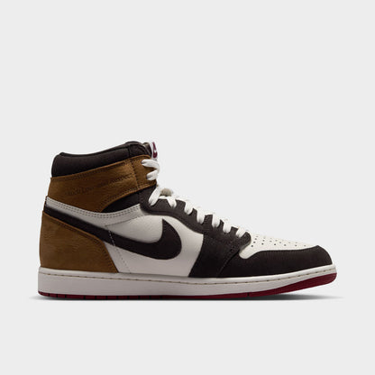 Jordan 1 Retro High OG Brun foncé / Rouge équipe - Beige clair britannique