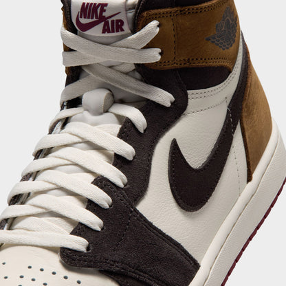 Jordan 1 Retro High OG Brun foncé / Rouge équipe - Beige clair britannique