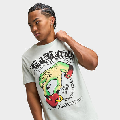 Ed Hardy Heart Hand T-Shirt / Arctic Blue