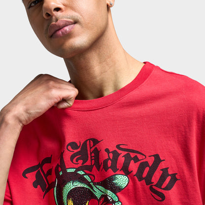 Ed Hardy T-Shirt graphique Vintage Cobra Crâne / Rouge