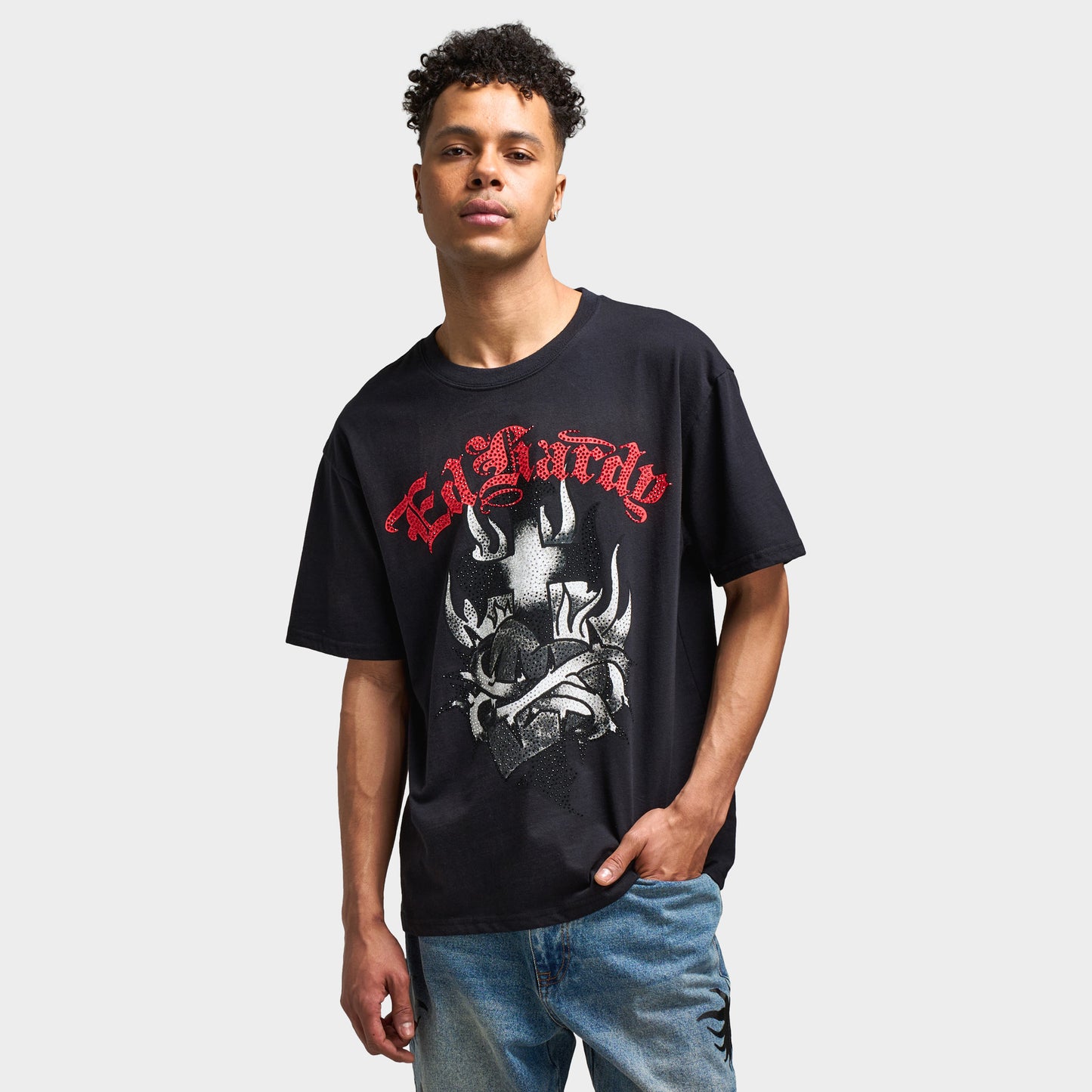 Ed Hardy T-shirt Vintage Coeur Sacré / Noir