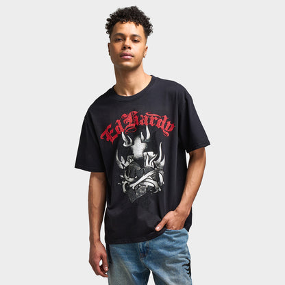 Ed Hardy T-shirt Vintage Coeur Sacré / Noir
