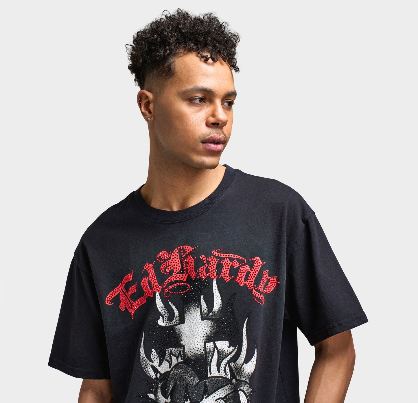 Ed Hardy T-shirt Vintage Coeur Sacré / Noir