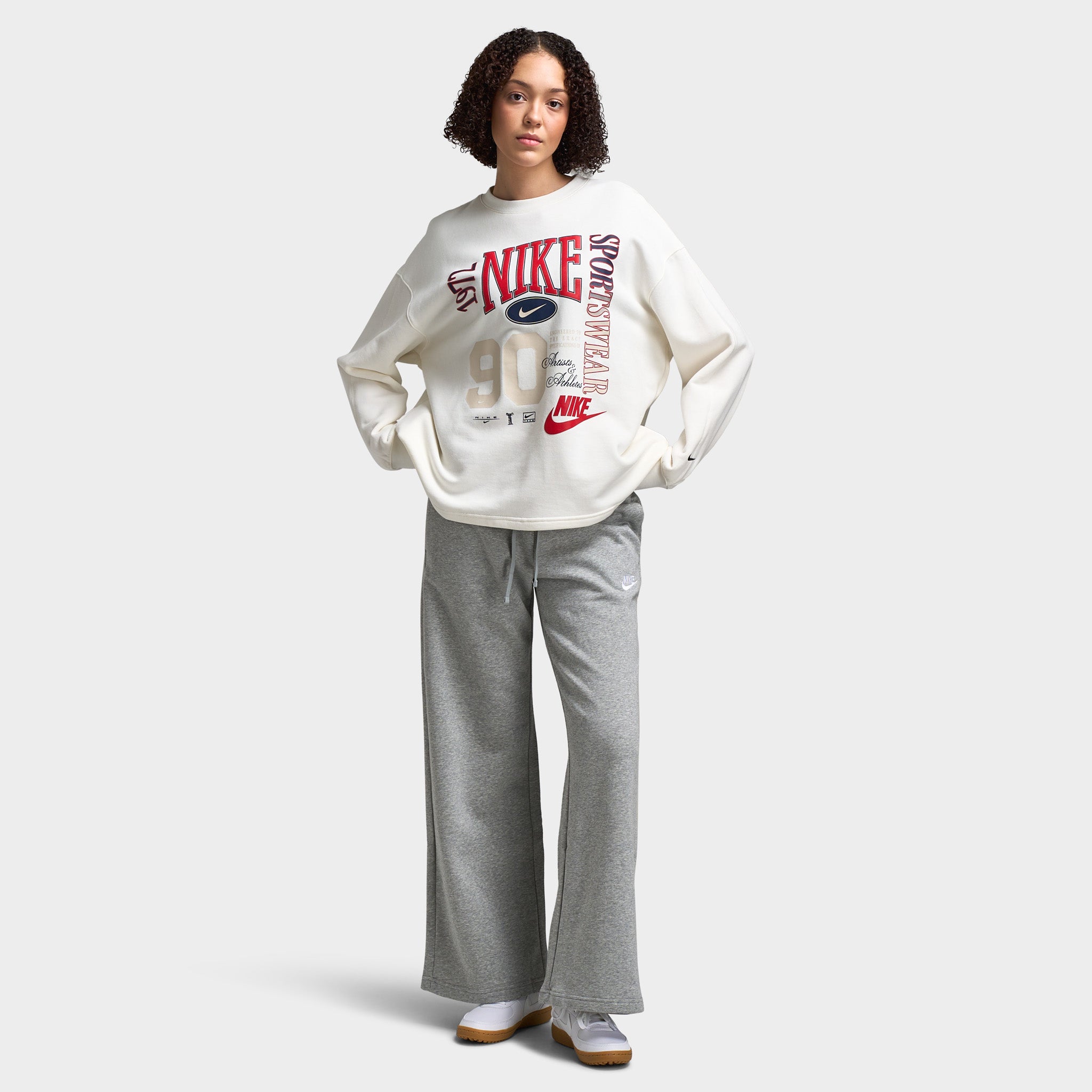 womens nike sweatsuit grey