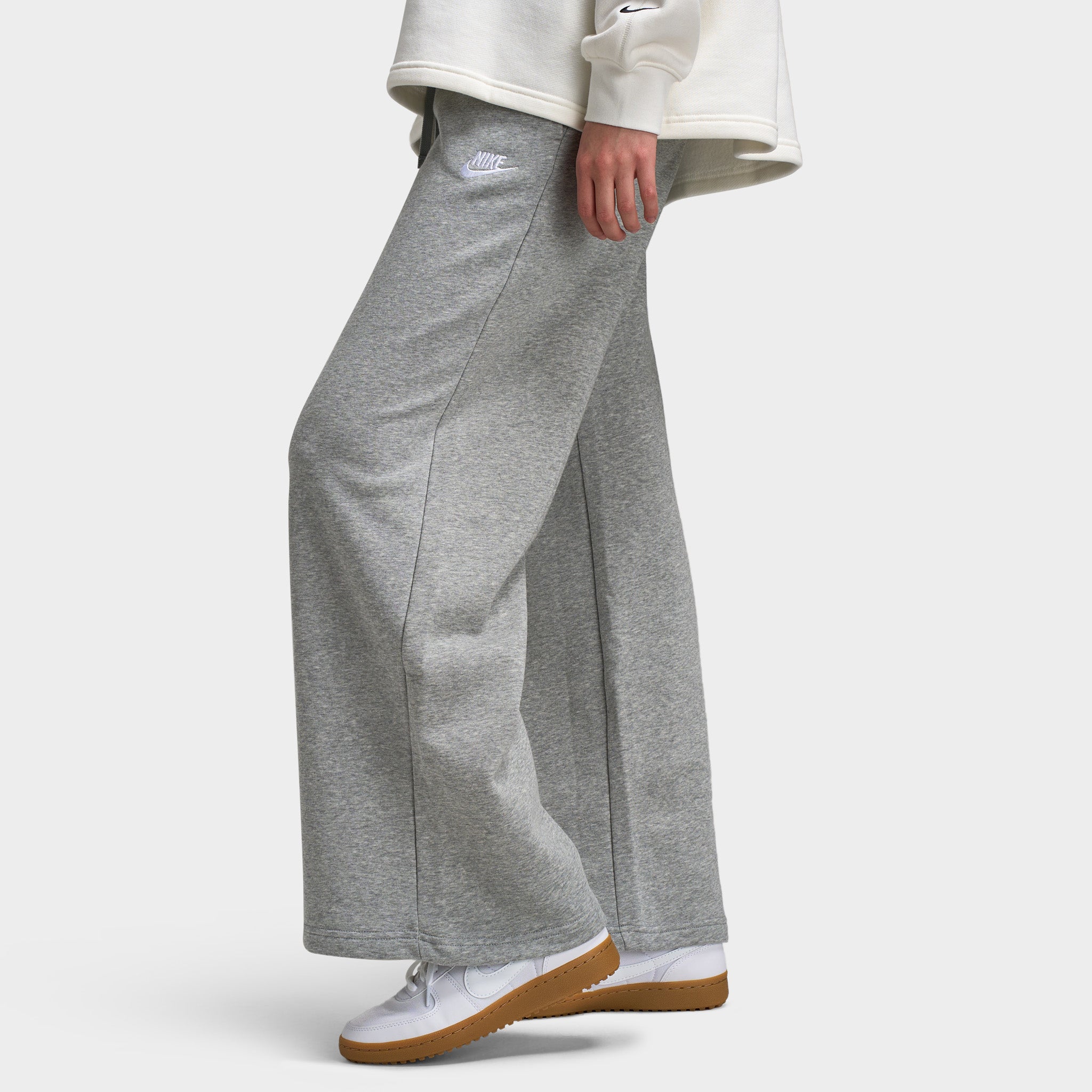 nike wide leg grey joggers
