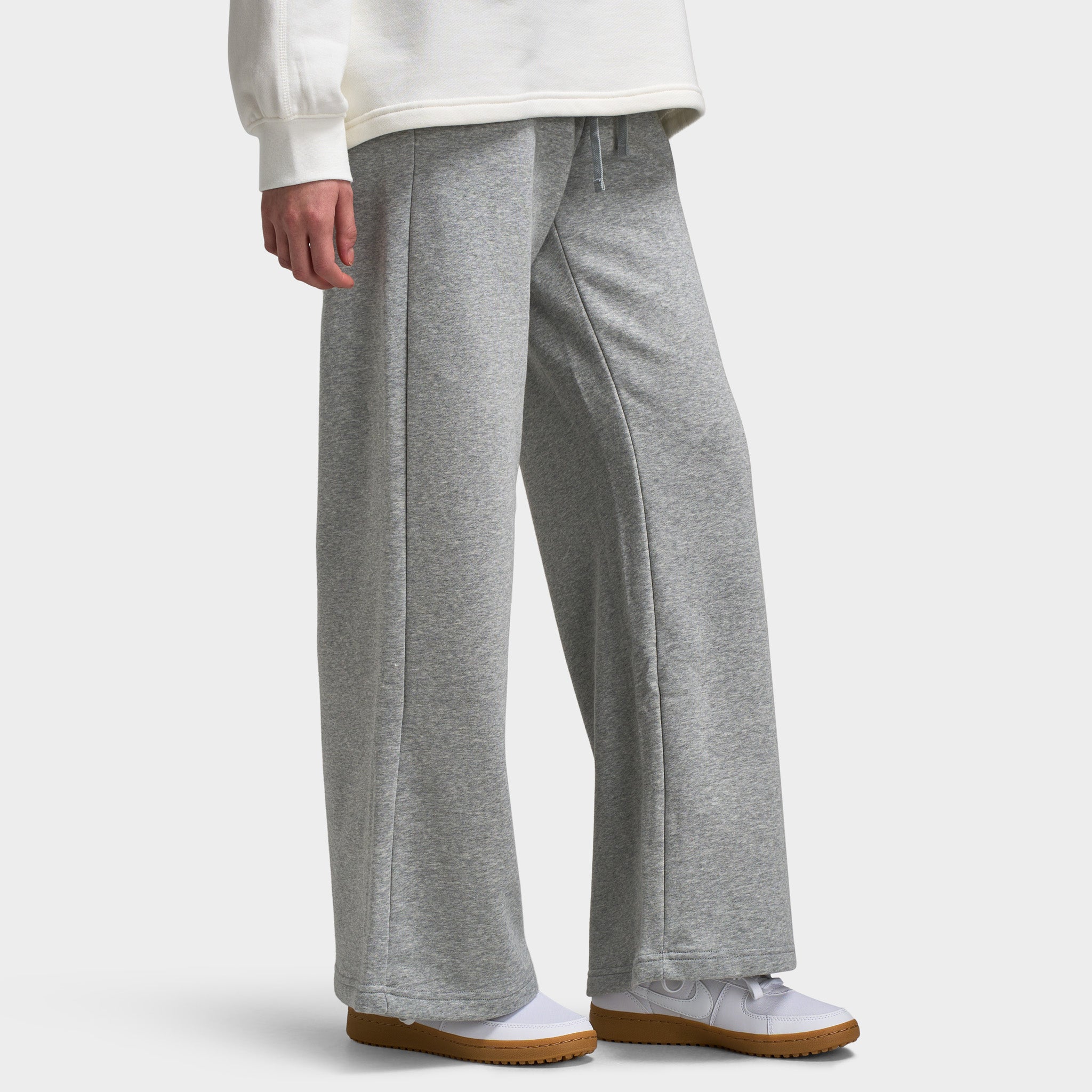 nike wide leg grey joggers