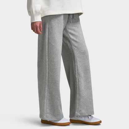 Nike Sportswear Women's Club Fleece Wide-Leg Sweatpants Dark Grey Heather / White
