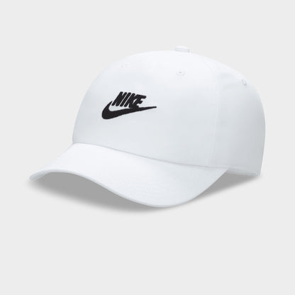 Nike Club Casquette Futura Wash non structurée pour enfants Blanc / Noir