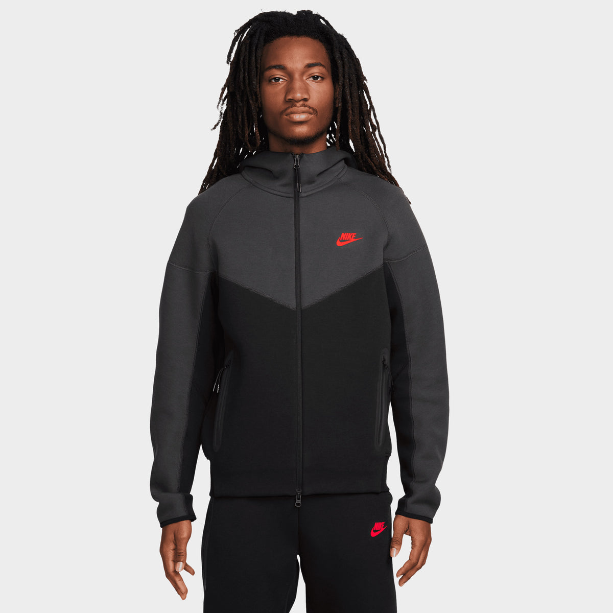 Nike Tech Fleece Full-Zip Windrunner Hoodie Black Dark Smoke
