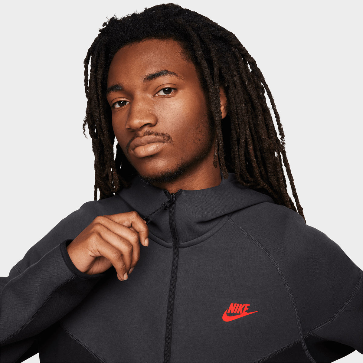 Nike Tech Fleece Full-Zip Windrunner Hoodie Black Dark Smoke