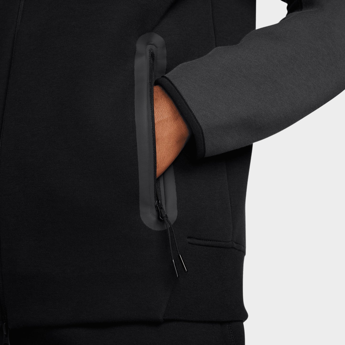 Nike Tech Fleece Full-Zip Windrunner Hoodie Black / Dark Smoke Grey