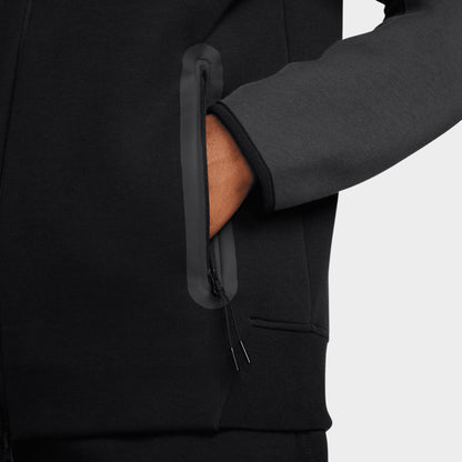 Nike Tech Fleece Full-Zip Windrunner Hoodie Black / Dark Smoke Grey
