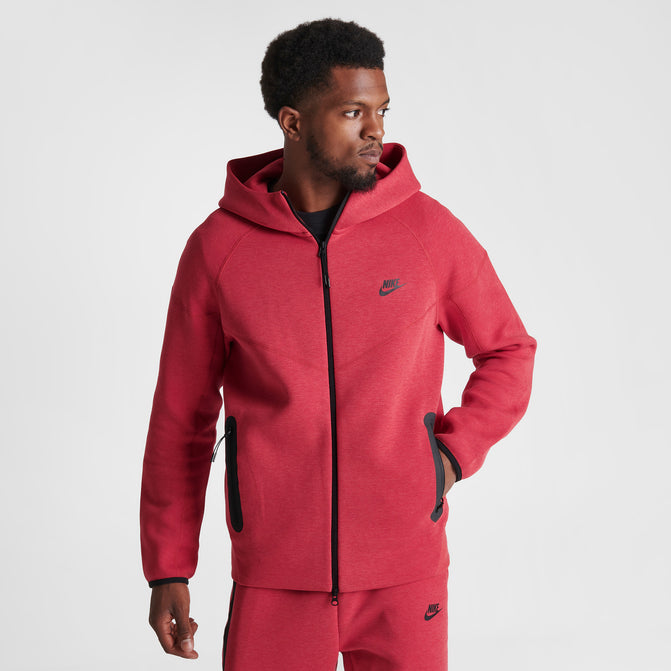 Veste à capuche zippé Nike Sportswear Tech Fleece Windrunner Rouge uni