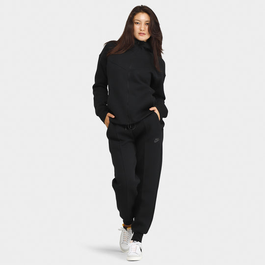 Jogging Tech Fleece à taille moyenne de Nike Sportswear Women / Noir