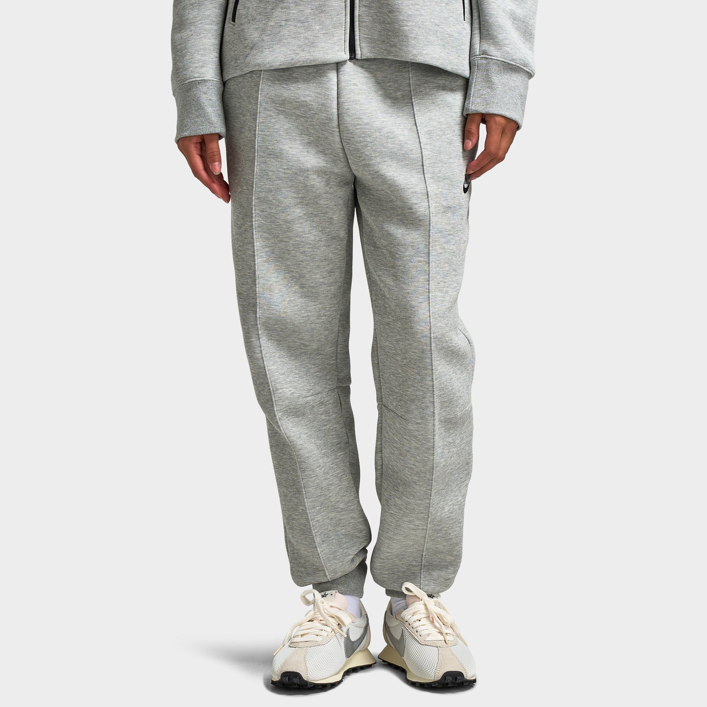 Nike Sportswear Women's Tech Fleece Mid-Rise Joggers / Dark Grey Heather / Black