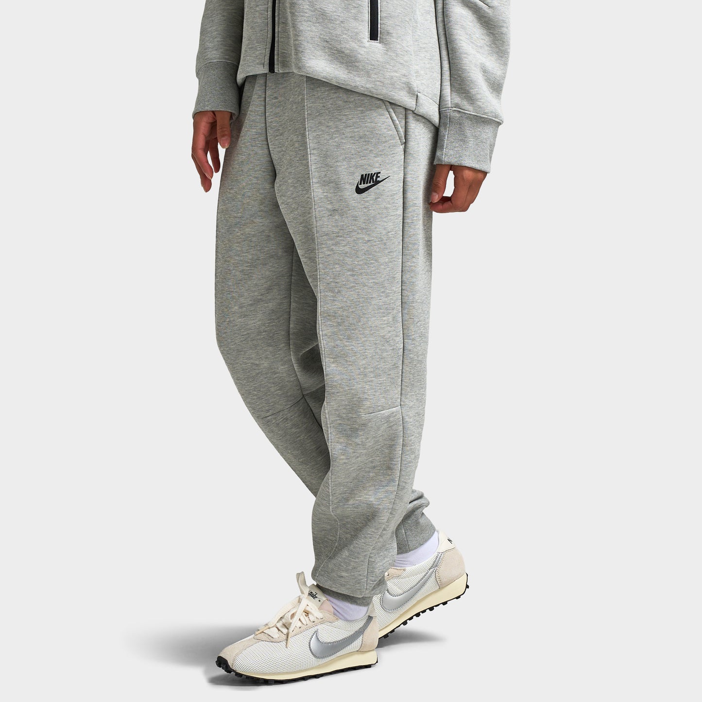 Nike Sportswear Women's Tech Fleece Mid-Rise Joggers / Dark Grey Heather / Black