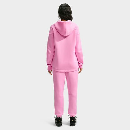 Nike Sportswear Femmes Taille Mi-haute Polaire Tech Pantalon de jogging Rose / Noir