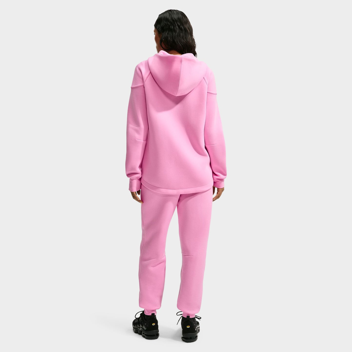 Nike Femmes Tech Polaire Chandail à Capuche Zippé Windrunner Rose / Noir