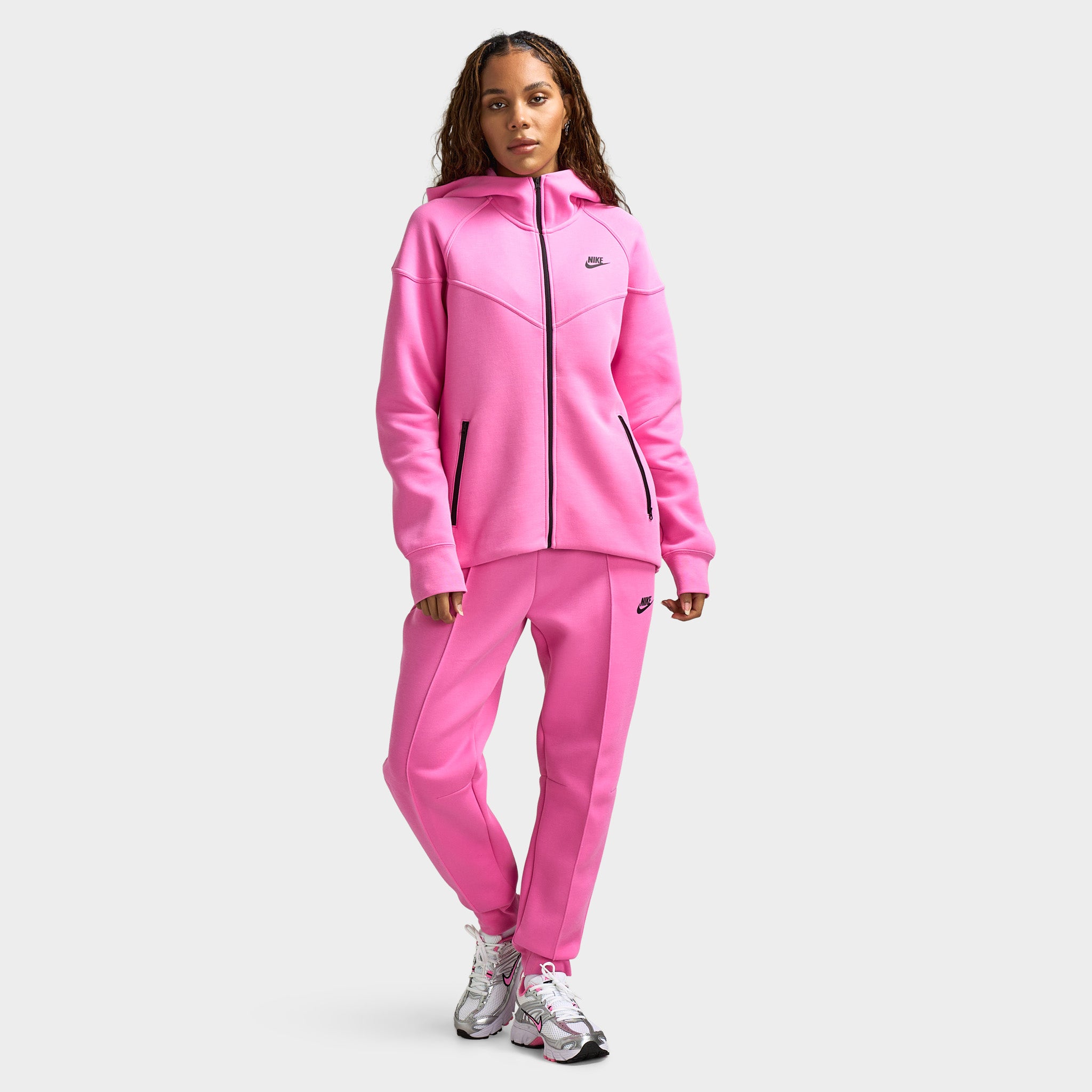 Nike Women's Tech Fleece Full Zip Windrunner Hoodie / Playful Pink