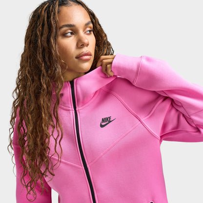 Nike Femme Tech Fleece Full Zip Windrunner Chandail à Capuchon / Rose Playful