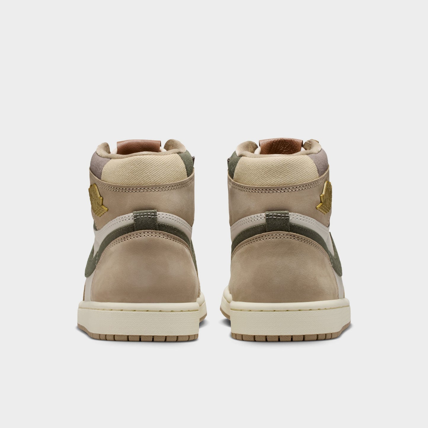 Jordan Femmes 1 High Rétro Kaki / Multicolore - Voile