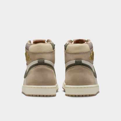Jordan Femmes 1 High Rétro Kaki / Multicolore - Voile