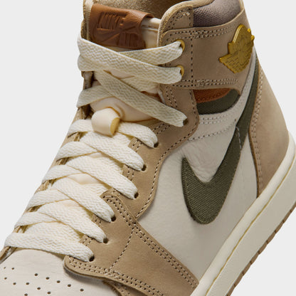 Jordan Femmes 1 High Rétro Kaki / Multicolore - Voile