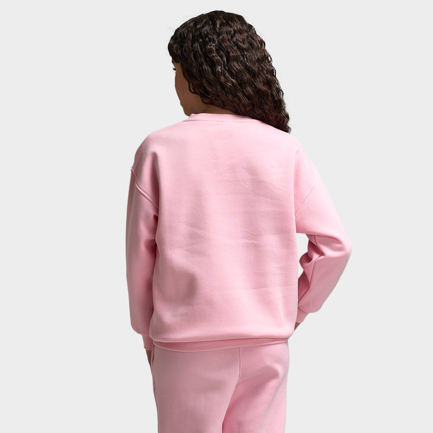 Nike Sportswear Juniors' Club Fleece Oversized Crew / Med Soft Pink